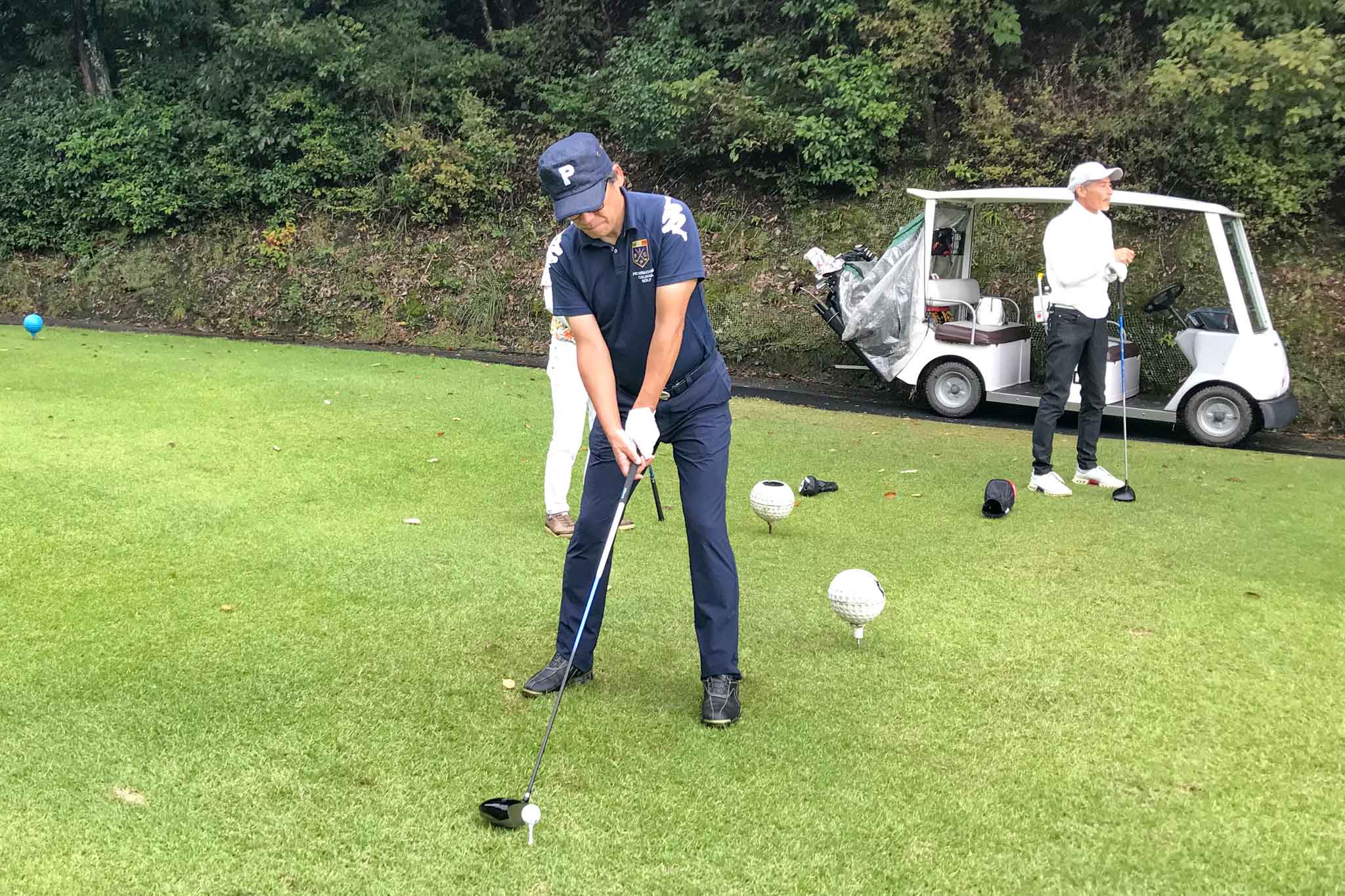 関西ゴルフサークル セブンエイトの湯浅光一のアドレス