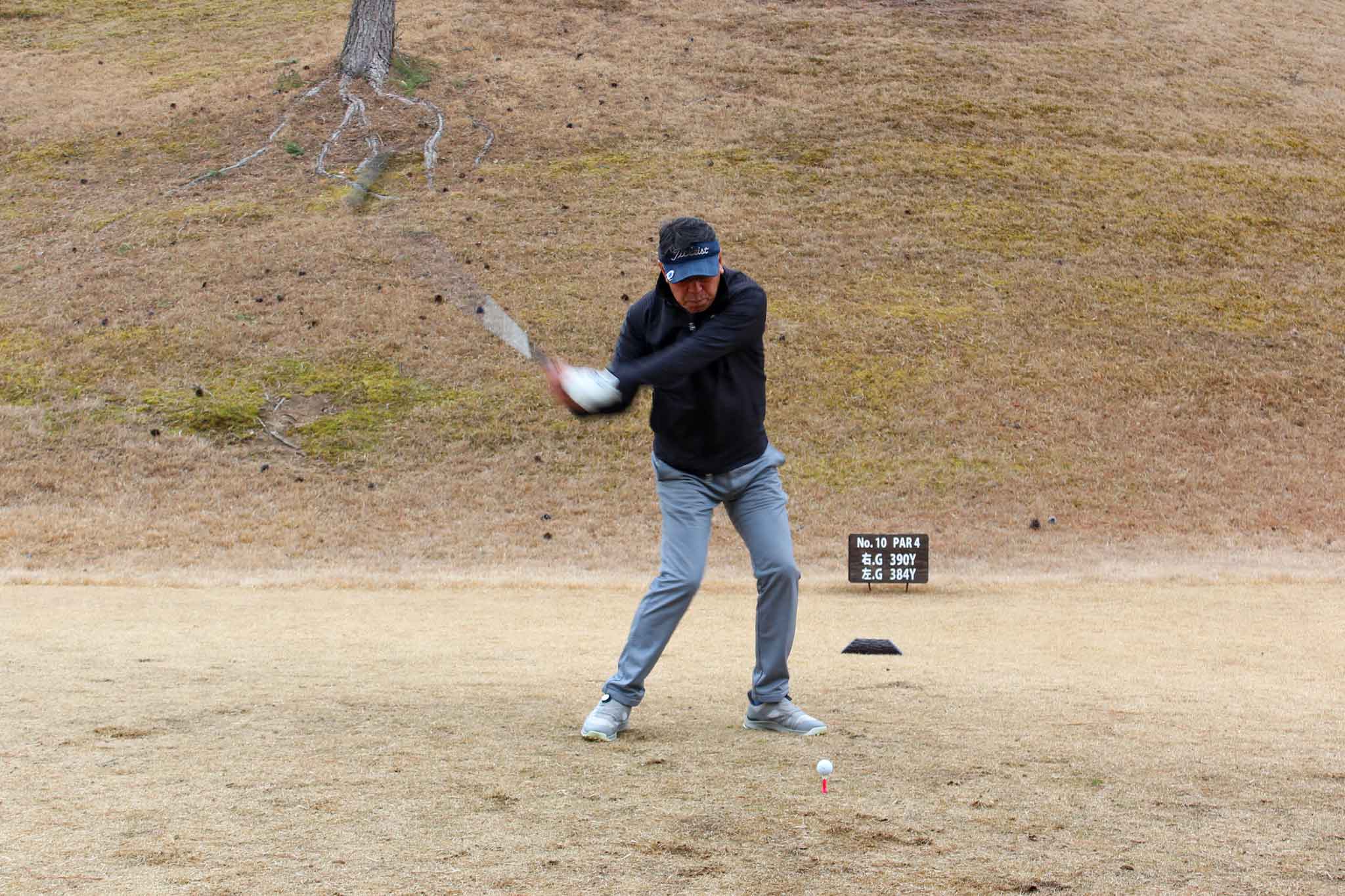 関西ゴルフサークル セブンエイト優勝された三谷さんのスイング写真