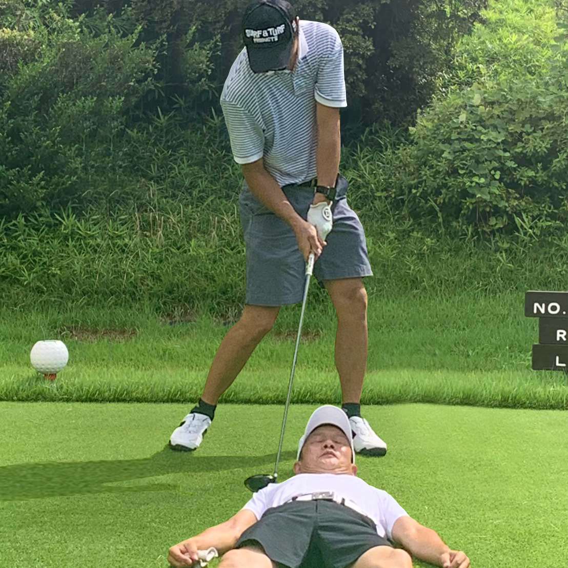 ゴルフサークルセブンエイトの柴垣さんと長谷川さん