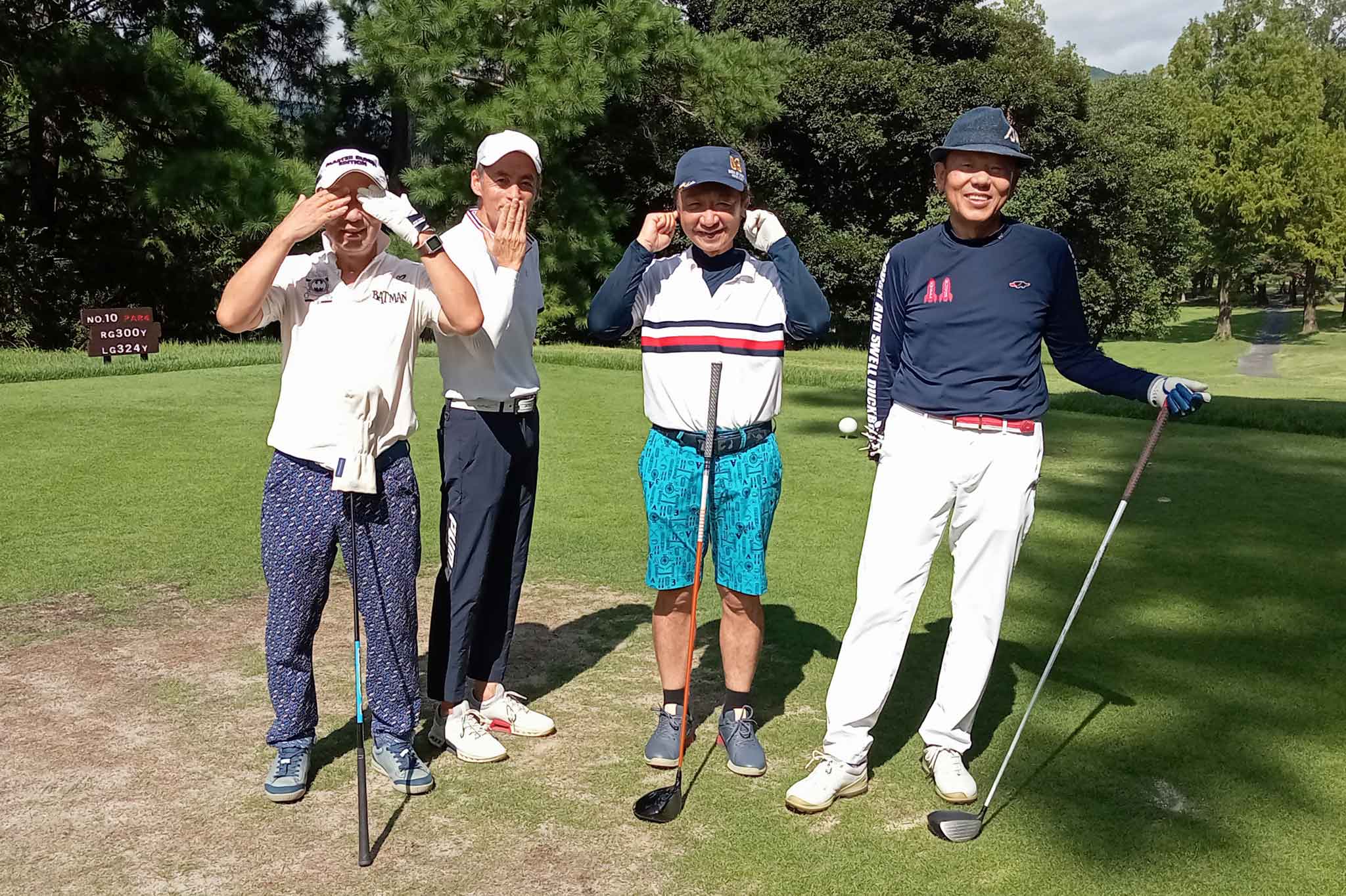 ゴルフサークルセブンエイトのin第4組のメンバー