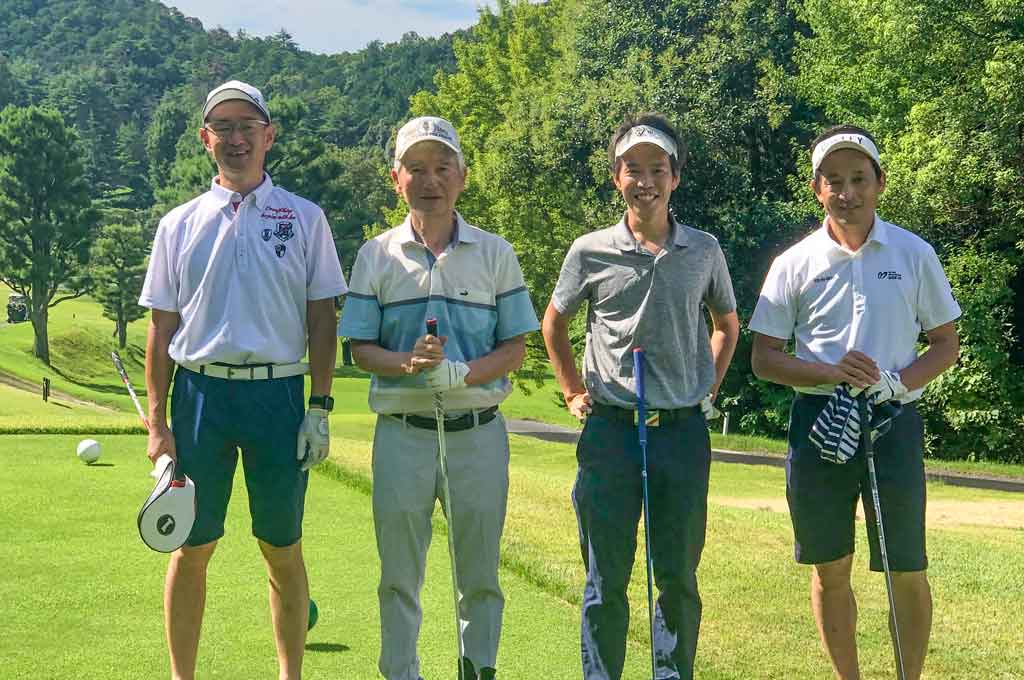ゴルフサークルセブンエイトのout第5組のメンバー