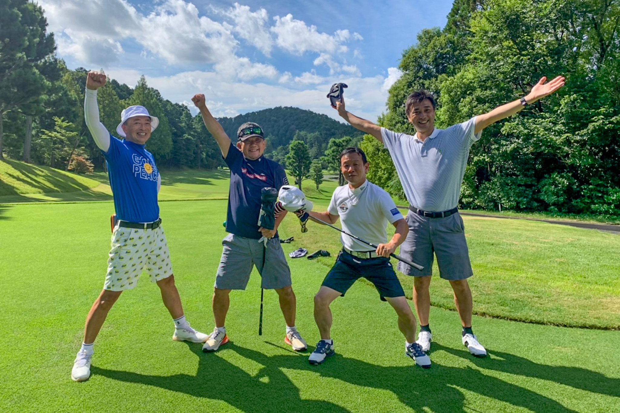 ゴルフサークルセブンエイトのout第6組のメンバー