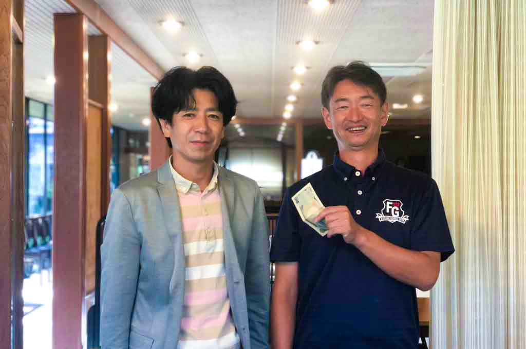 練習場のゴルフサークルセブンエイトの湯浅さん