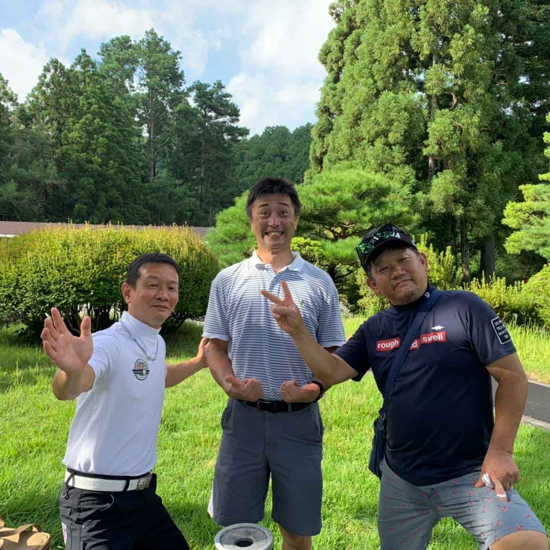 ゴルフサークルセブンエイトの大橋さんと長谷川さんと柴垣さん
