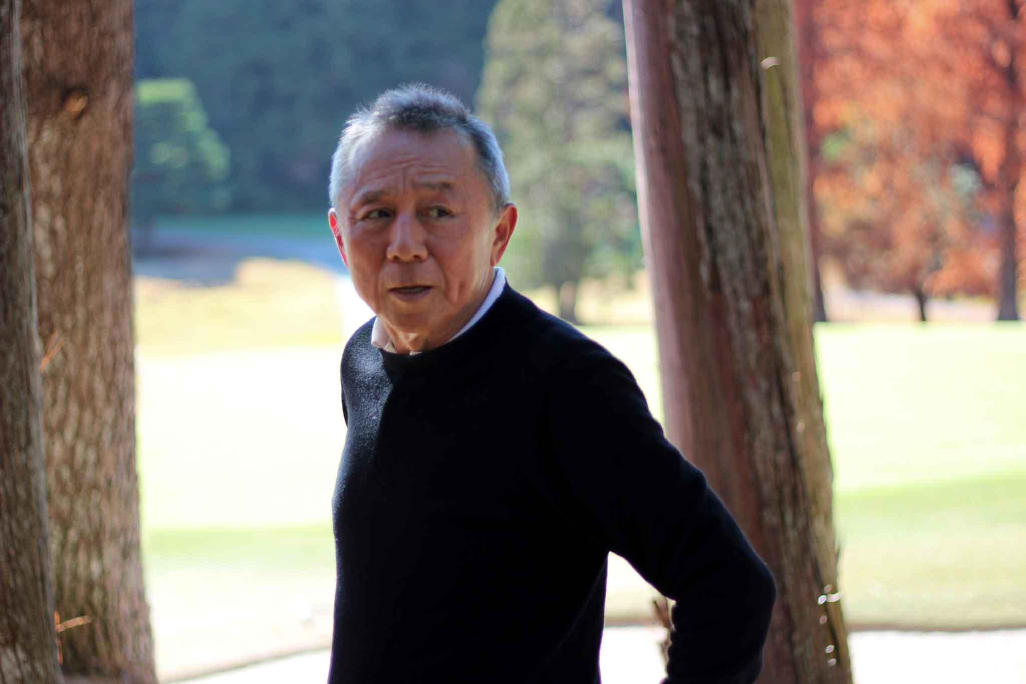 京都ゴルフ倶楽部・9番ホールでゴルフサークルセブンエイトの田中剛さん