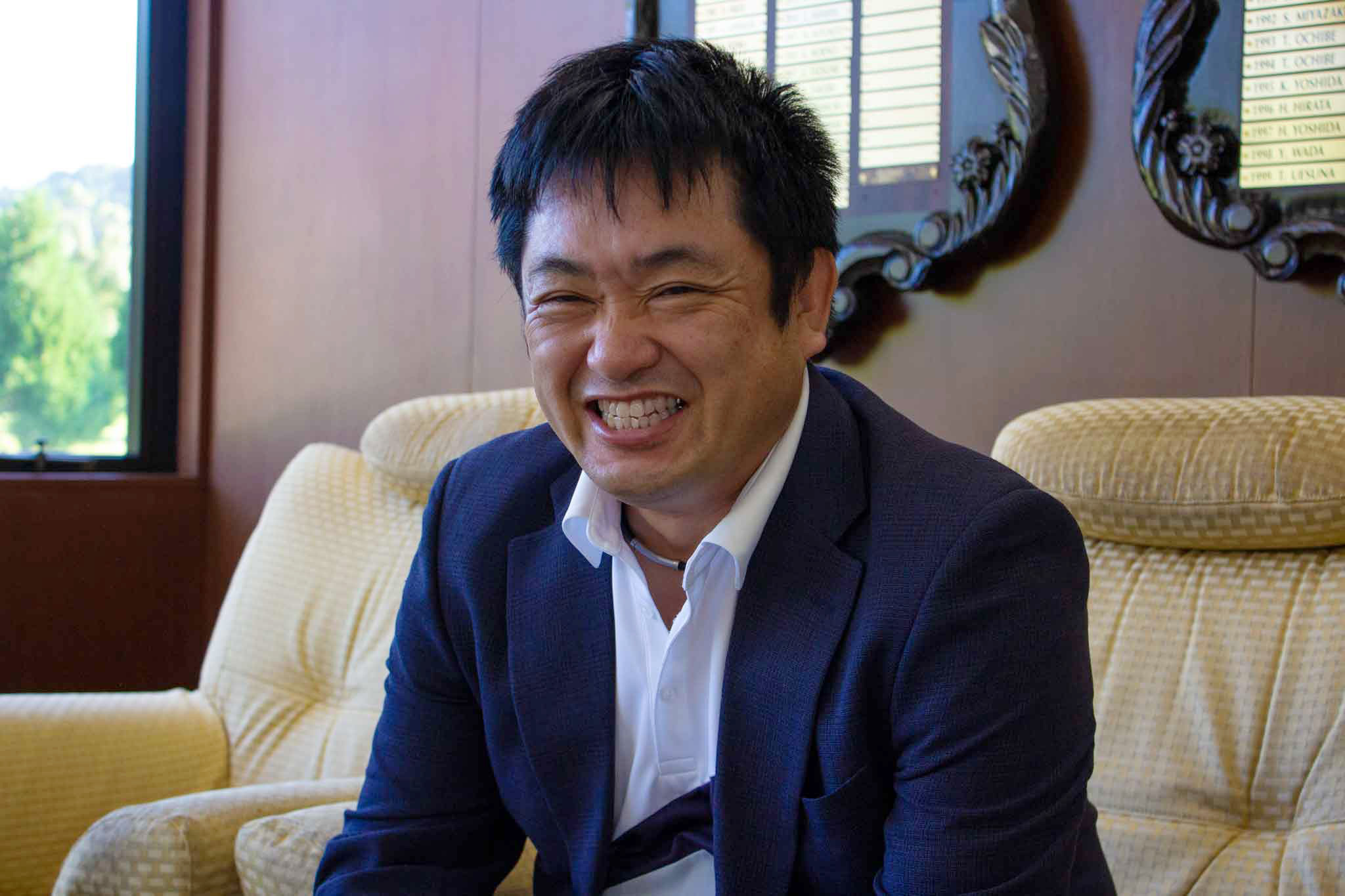 決勝の鍵となった笠置の2番ホールを語る関西ゴルフサークル セブンエイトの平賀健司さん