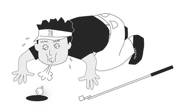 関西ゴルフサークル セブンエイトのしんすけ君イラスト