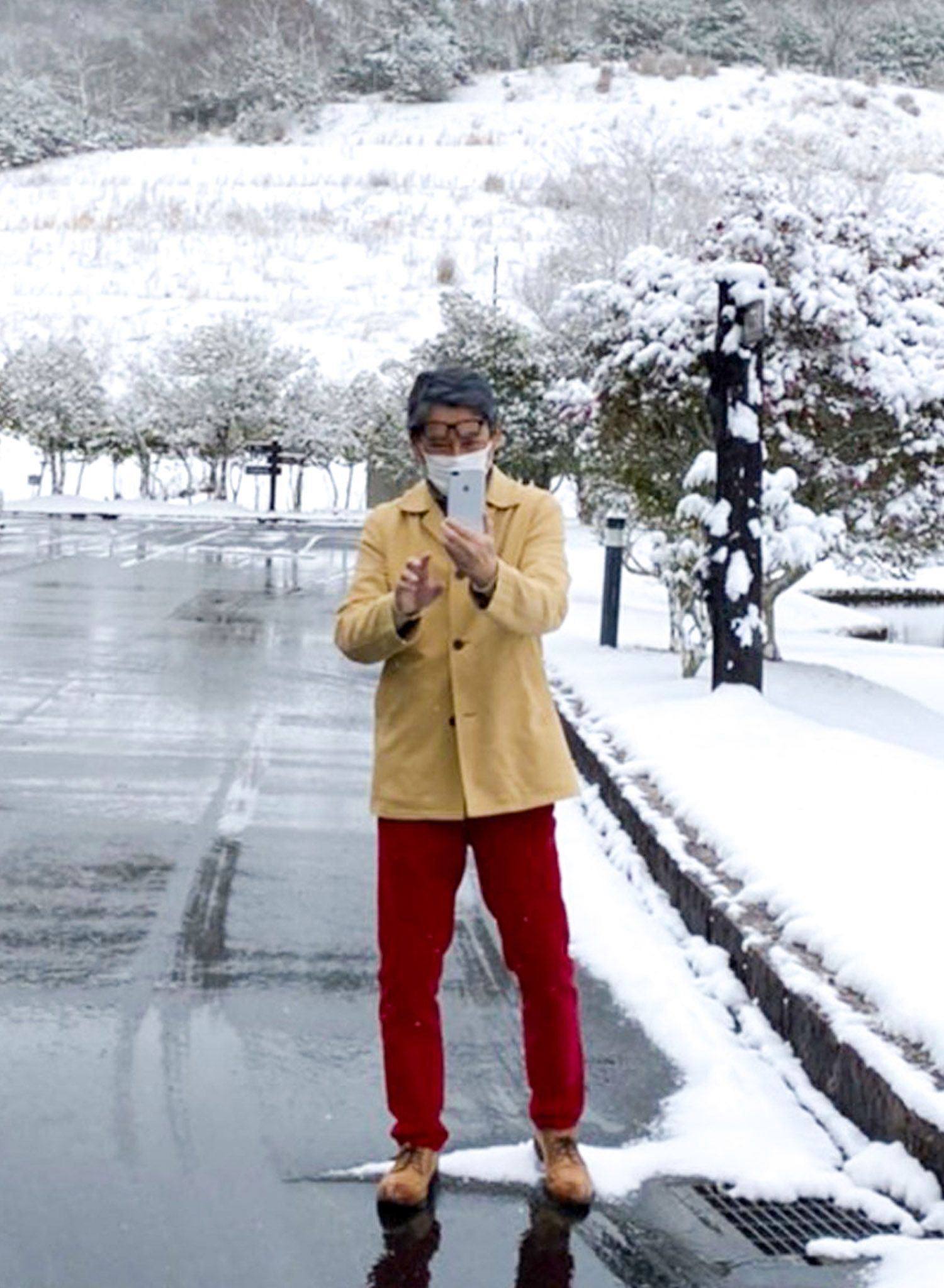 雪景色のグランベール京都ゴルフ倶楽部